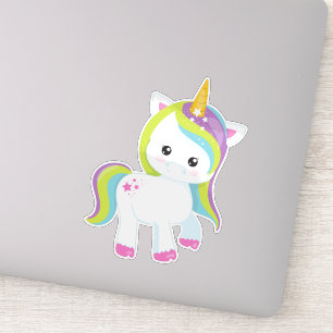 Adesivo Rainbow Unicorn, Cute Unicorn, Magic Unicorn, Star