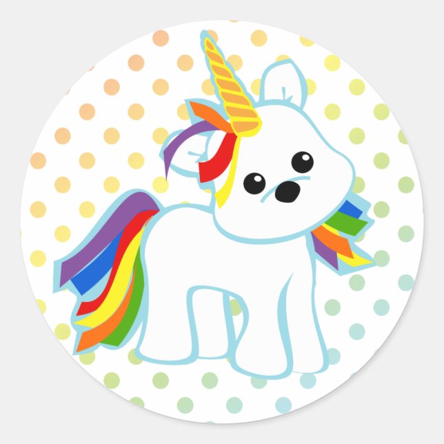 Adesivo Rainbow Unicorn Cutie (Frente)