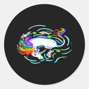 Adesivo Rainbow Unicorn E Koi Fish