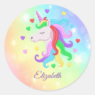 Adesivo Rainbow Unicorn Pony Hearts Sparkles Girly