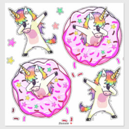 Adesivo Rainbow Unicorns Dab Dance Party