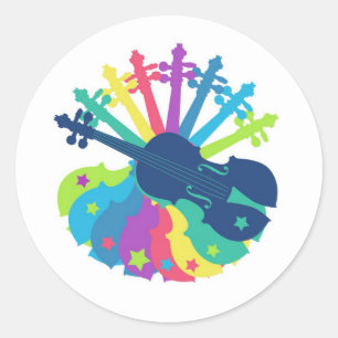 Adesivo Rainbow Violin Sticker