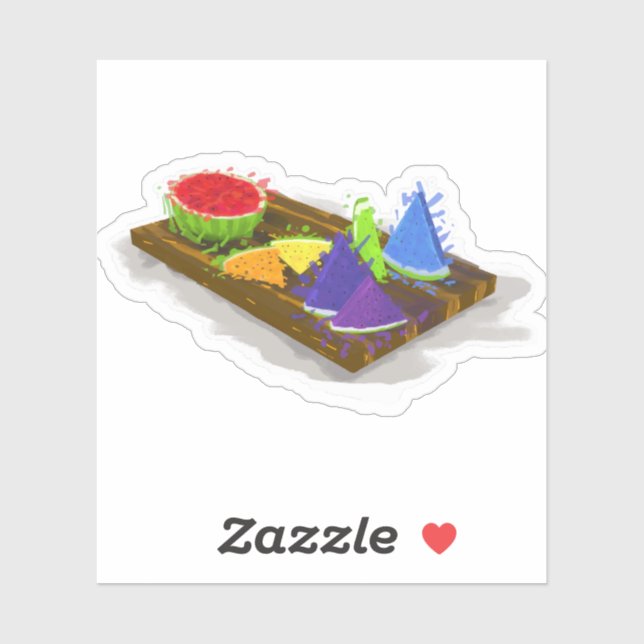 Adesivo Rainbow Watermelon (Folha)