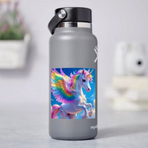 Adesivo Rainbow Winged Prancing Unicorn