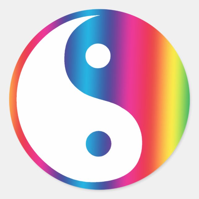Adesivo Rainbow Yin Yang Stickers (Frente)