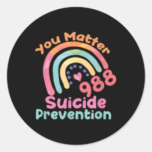 Adesivo Rainbow You 988 Suicídio Prevenção Prevenção Sensi