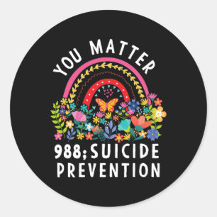 Adesivo Rainbow You Problem 988 Suicídio Prevenção Awarene
