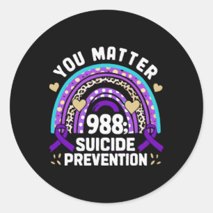 Adesivo Rainbow You Problem 988 Suicídio Prevenção Awarene