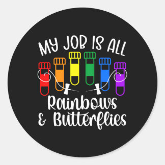 Adesivo Rainbows Borboletas Phlebotomist Phlebotomist Tech