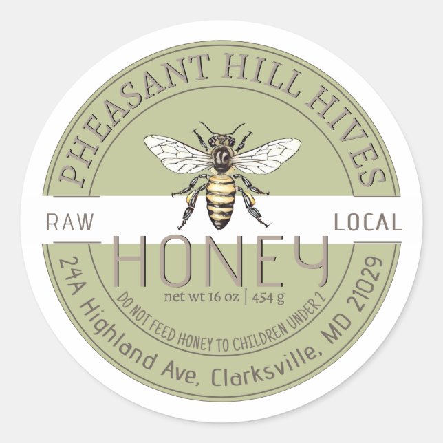 Adesivo Rainha Abelha com Aviso de Criança Raw Raw Raw (Frente)