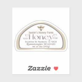 Adesivo Rainha Abelha Escavar Mel Molhado Rótulo de Salto 