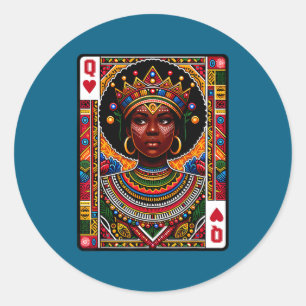 Adesivo rainha africana cartão melanina orgulho negro blm