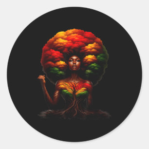 Adesivo Rainha Afro Mulher Negra Raízes Africanas Melanina