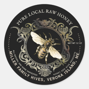 Adesivo Rainha Bebida Frame Dourada do Ornamentado Mel Rót