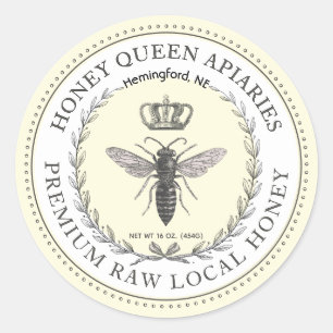 Adesivo Rainha Bee Honey Crown Wreath Dotada Fronteira Cla