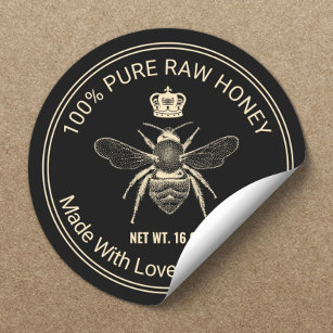 Adesivo Rainha Beekeeper Apiary Beehive Honey Jar