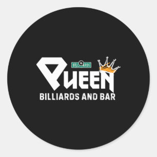 Adesivo Rainha Bilhar E Jogador De Piscina Da Vintage Bar 