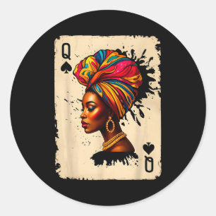 Adesivo Rainha Card do Melanina Africana da História Negra