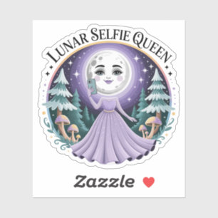 Adesivo Rainha Celestial Selfie Criança da Lua