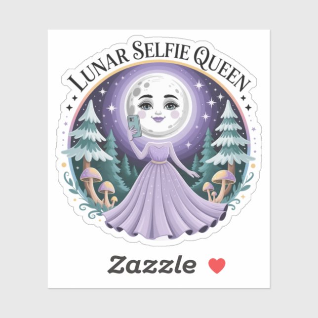 Adesivo Rainha Celestial Selfie Criança da Lua (Folha)