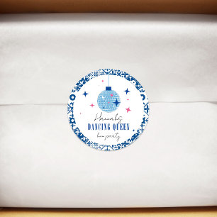 Adesivo Rainha da Dança festa grego Musical Disco despedid