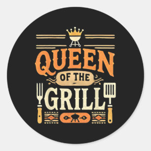 Adesivo Rainha Da Grelha Carne De Byrbecue Defumada Bbq 1