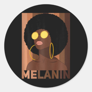 Adesivo Rainha da Melanina Mês da História Afro-Americana 