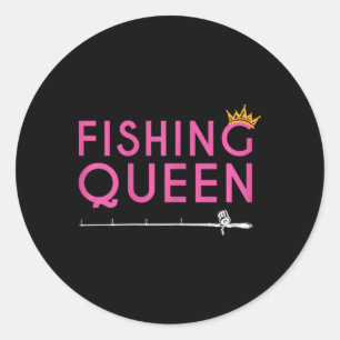 Adesivo Rainha da Pesca - Presente Divertido de Roupas par