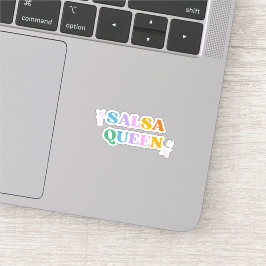 Adesivo rainha da salsa tipografia moderna retrô fofa
