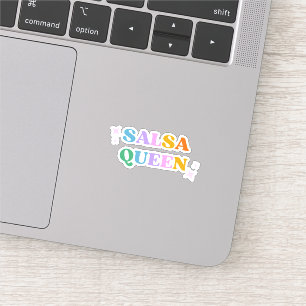 Adesivo rainha da salsa tipografia moderna retrô fofa