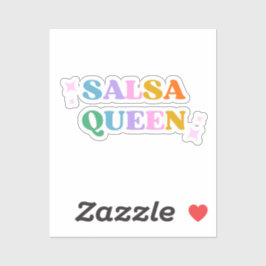 Adesivo rainha da salsa tipografia moderna retrô fofa