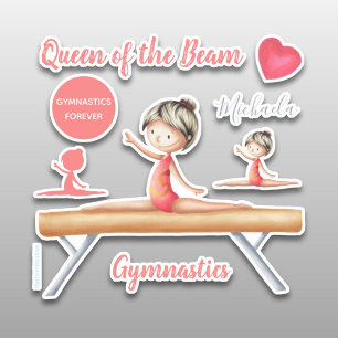 Adesivo Rainha da Trave Menina de Ginástica Personalizada