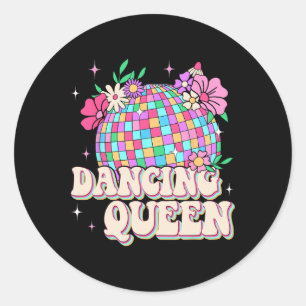 Adesivo Rainha Dançando Camisa Retro Dança Mãe 70 e 80