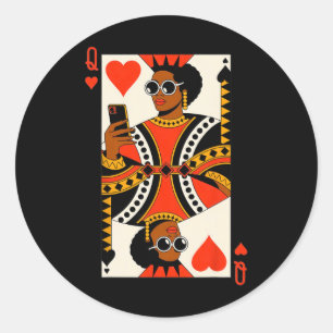 Adesivo Rainha De Copas Carta Mulher Negra Orgulho De Mela