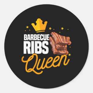 Adesivo Rainha de Costela de Churrasco Divertida Tempero d