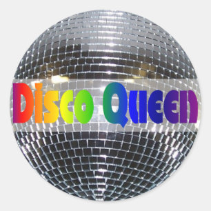 Adesivo Rainha de dança retro do disco da bola   do disco