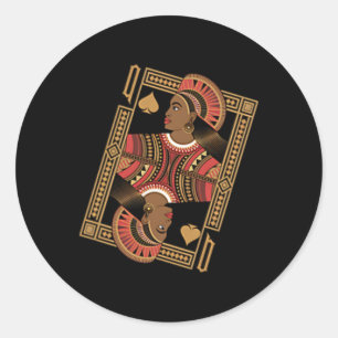 Adesivo Rainha De Espadas Cartaz De Pôquer Afro Americano