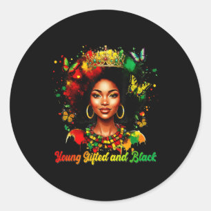 Adesivo Rainha Divertida da Melanina Jovem Talentosa e Neg