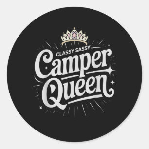 Adesivo Rainha do Acampamento Elegante Glamping Vintage Ir