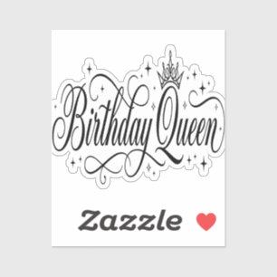 Adesivo Rainha do Aniversário Grupo Personalizado Combinad