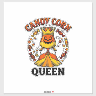 Adesivo Rainha do Candy Corn Camisa Vintage de Doces de Ha
