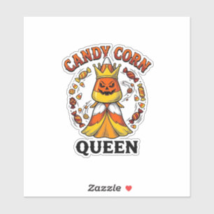 Adesivo Rainha do Candy Corn Camisa Vintage de Doces de Ha