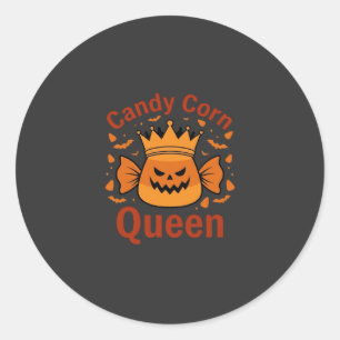 Adesivo Rainha do Candy Corn Coroa de Halloween Morcegos_1