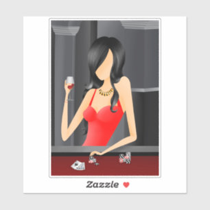 Adesivo Rainha do Jogo - Casino de Las Vegas
