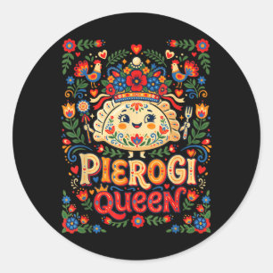 Adesivo Rainha do Pierogi Arte Folclórica Polonesa - Cute