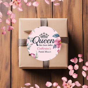 Adesivo Rainha dos Corações - Chá de panela Rosa