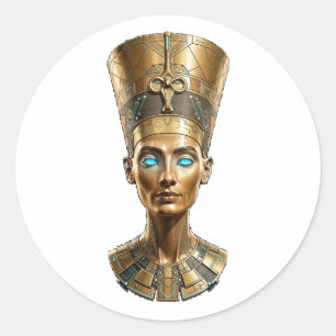 Adesivo Rainha Dourada Nefertiti