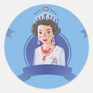 Adesivo rainha elizabeth 2