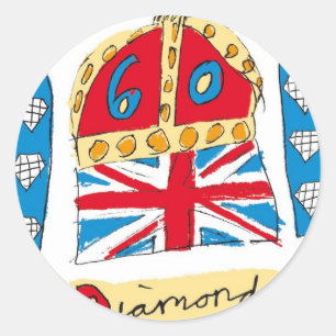 Adesivo rainha elizabeth diamond jubilee 2012