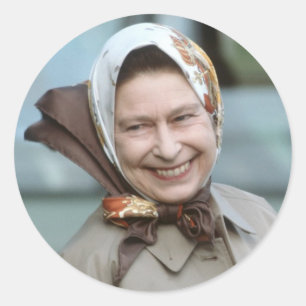 Adesivo Rainha Elizabeth II-Windsor 1983